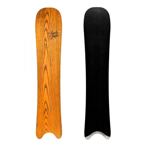 Egoista - snowboard direzionale in legno arancione