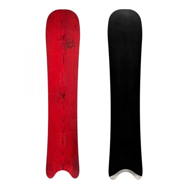 Egoista - snowboard direzionale in legno rosso