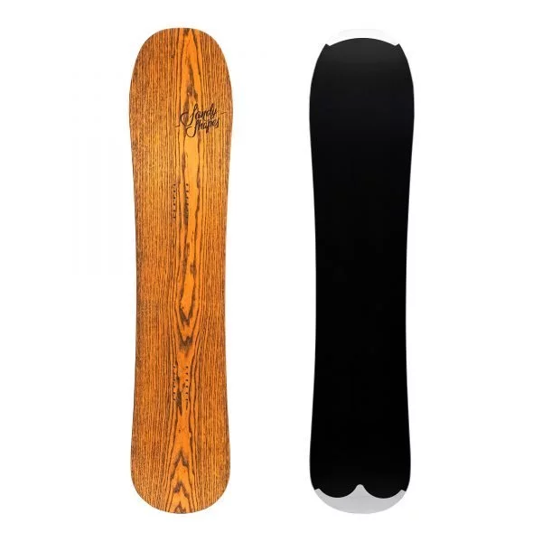 Deliziosa - Snowboard fake twin-tip, extra wide e “raducted” in frassino arancione